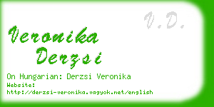 veronika derzsi business card